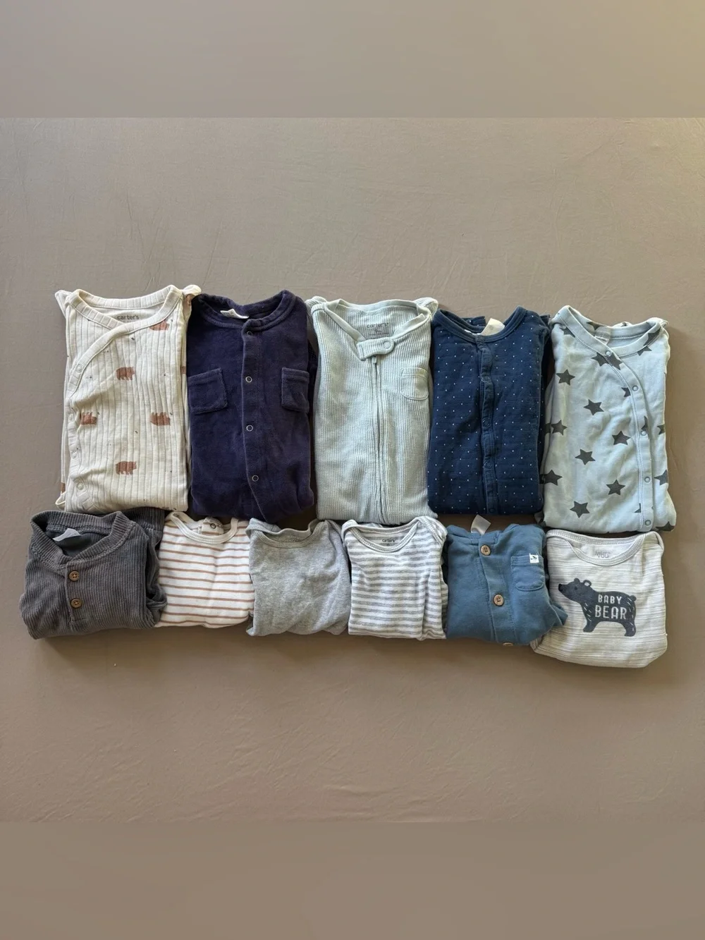 Baby Fall-Winter Neutral Jumpsuit & Tops Bundle